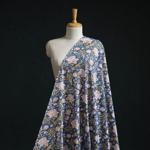 Cotton hand block sanganeri print fabric 04 - handcrafted