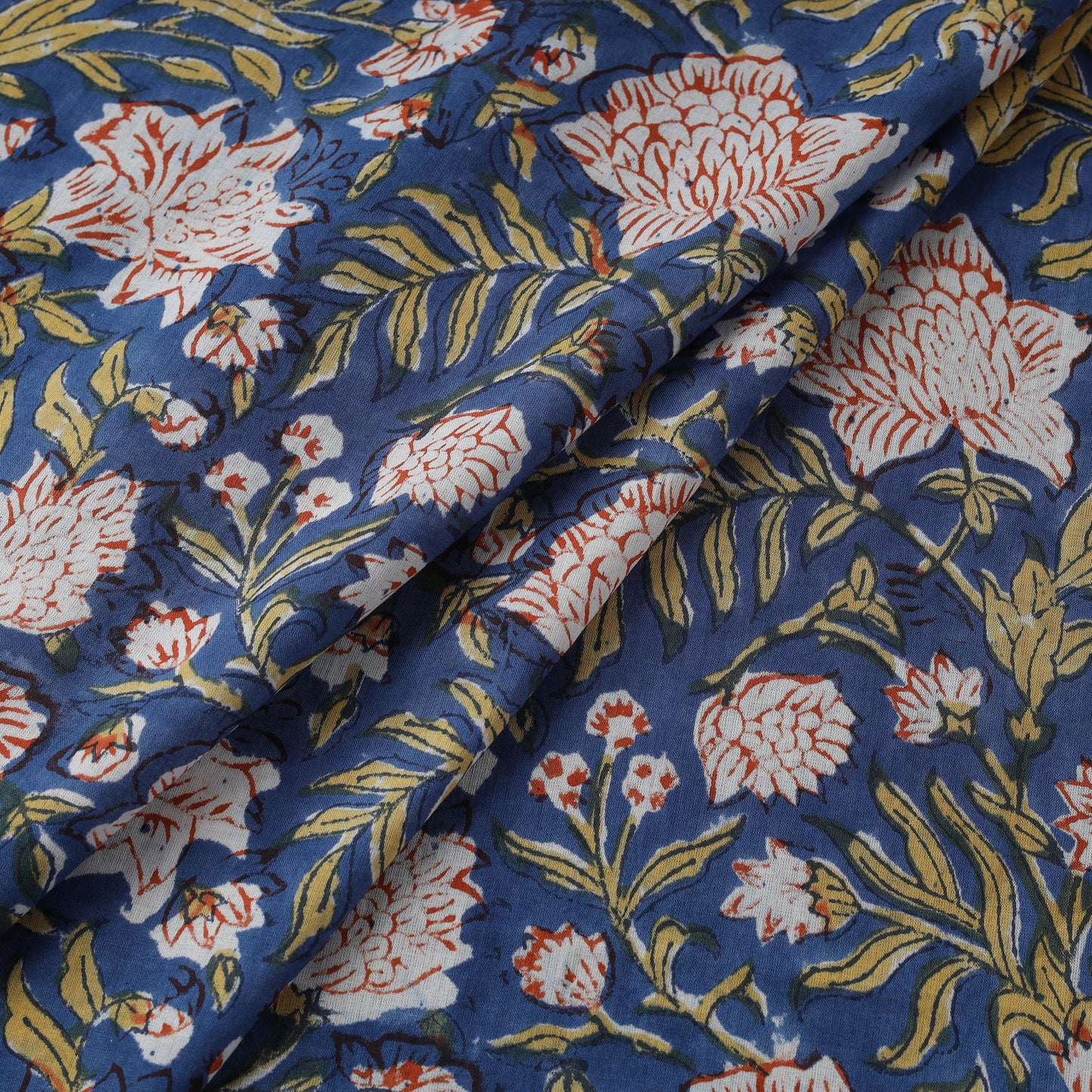 Cotton hand block sanganeri print fabric 04 - handcrafted