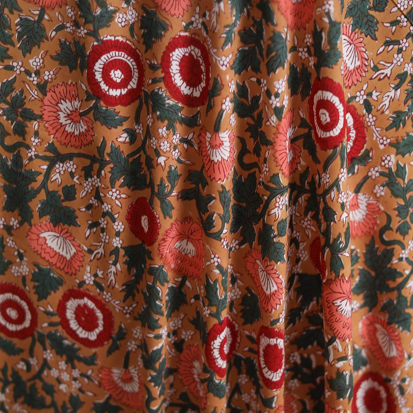 Cotton hand block sanganeri print fabric 07 - handcrafted