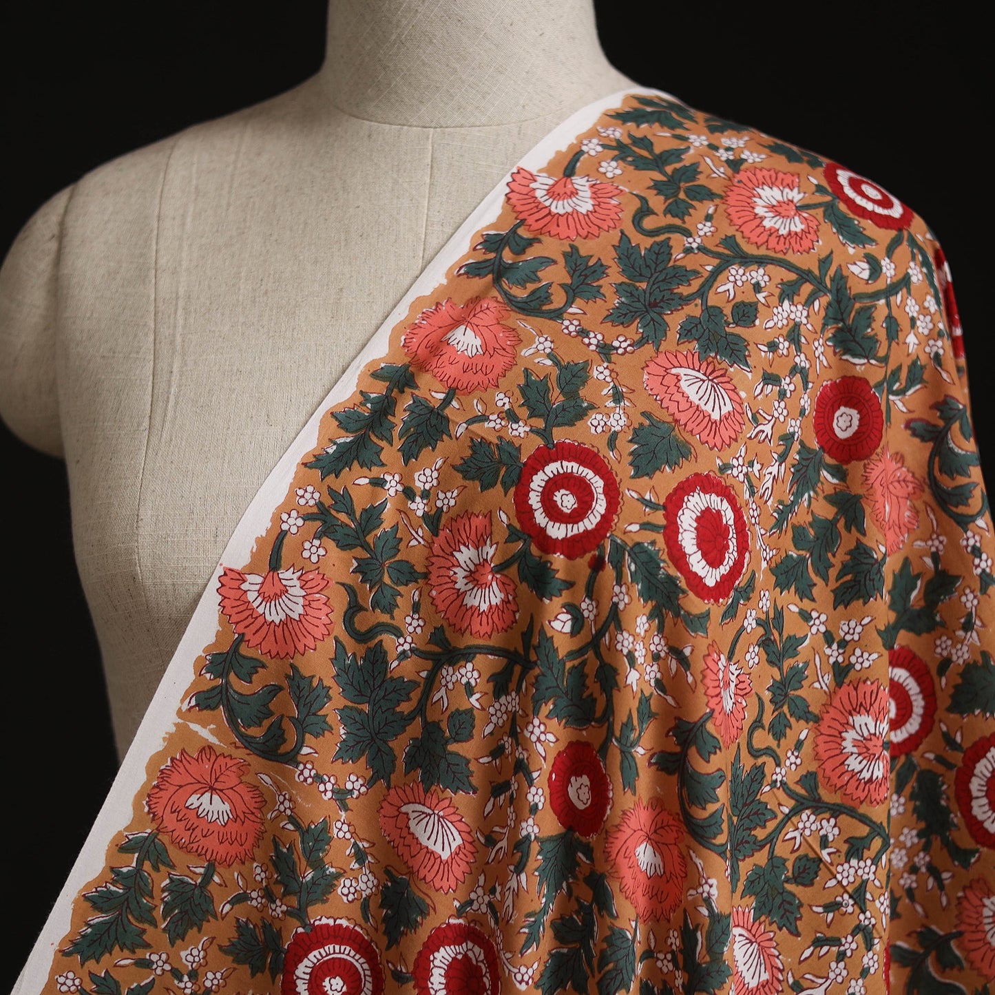 Cotton hand block sanganeri print fabric 07 - handcrafted