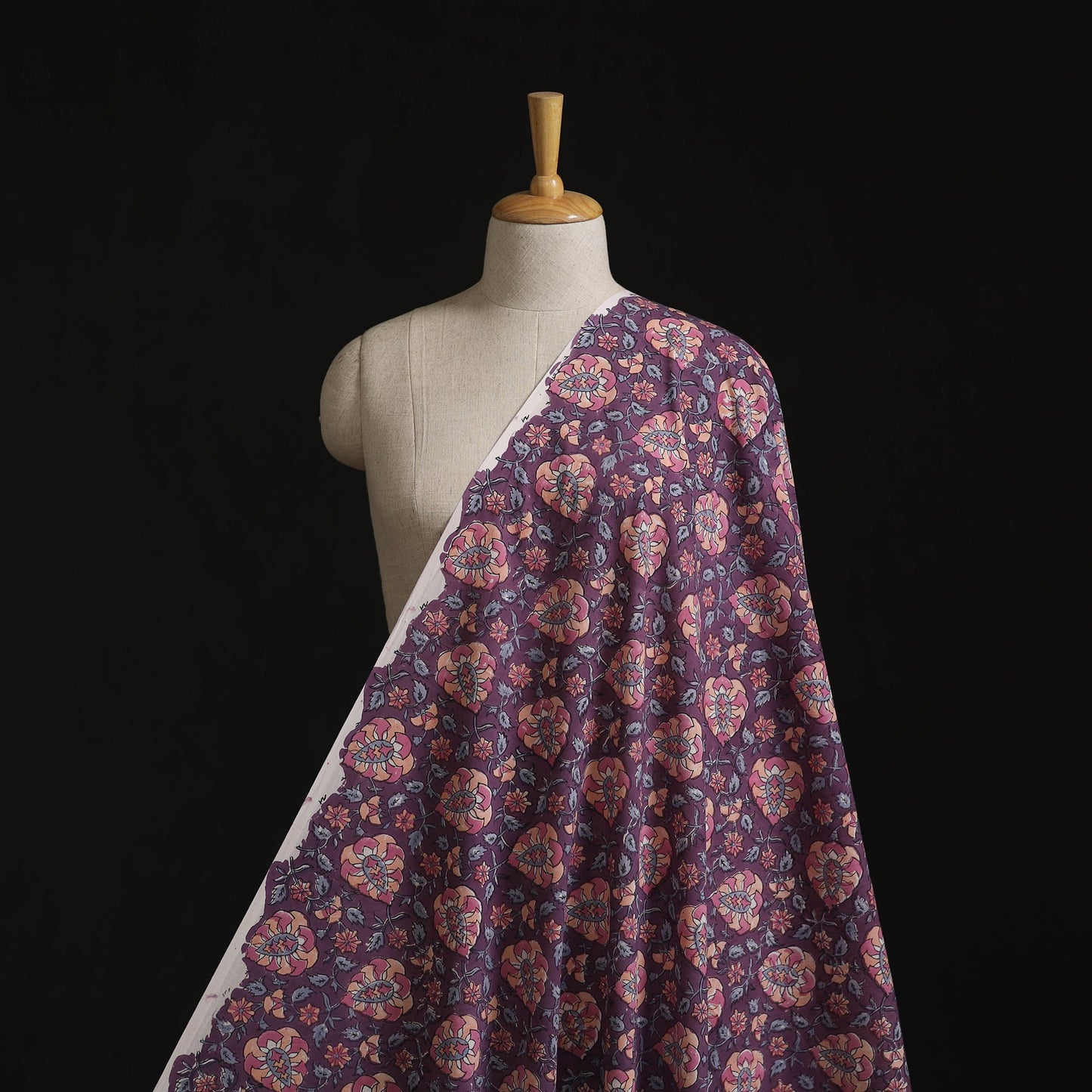 Cotton hand block sanganeri print fabric 08 - handcrafted