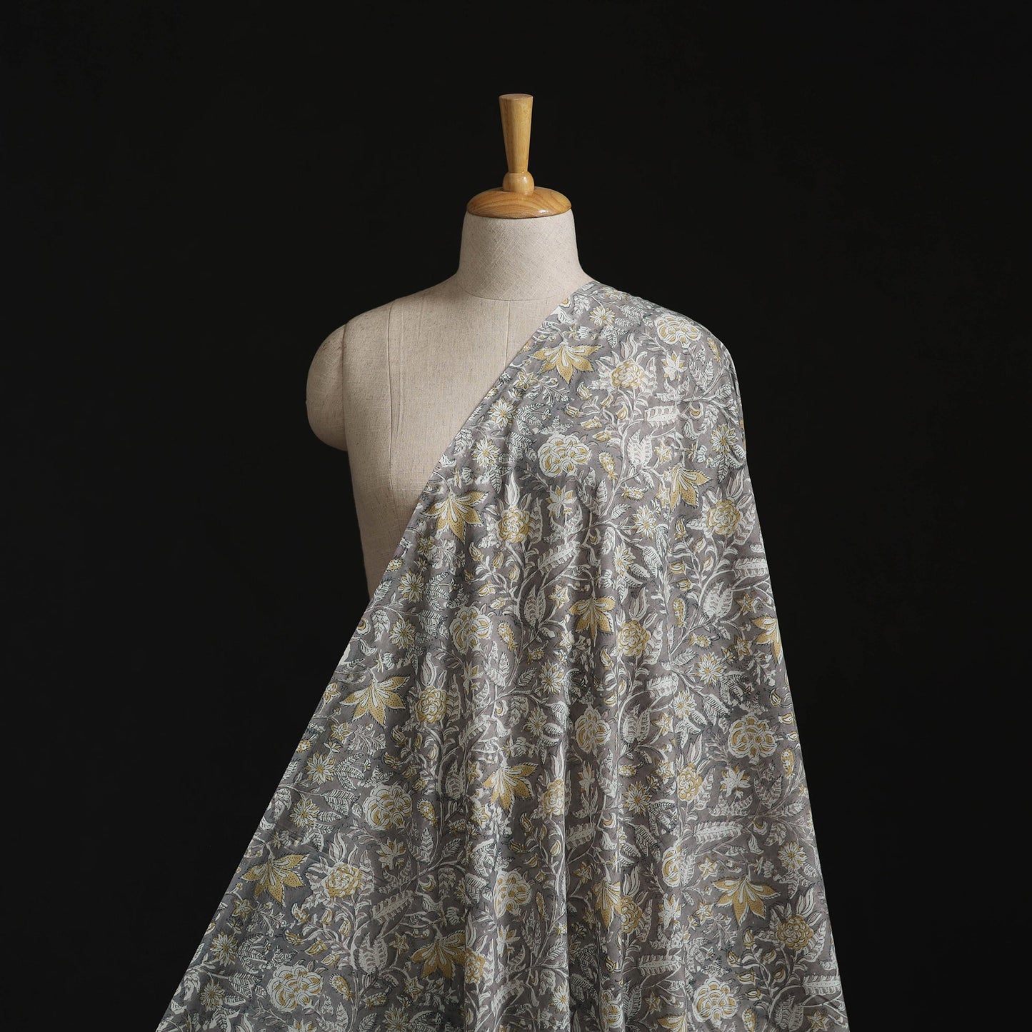 Cotton hand block sanganeri print fabric 13 - handcrafted