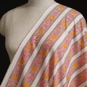 Cotton hand block sanganeri print fabric 15 - handcrafted