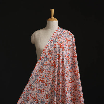 Cotton hand block sanganeri print fabric 16 - handcrafted