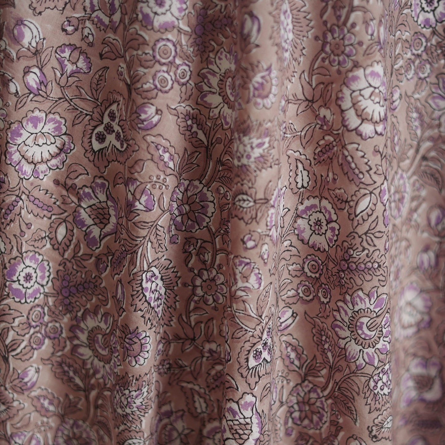 Cotton hand block sanganeri print fabric 17 - handcrafted