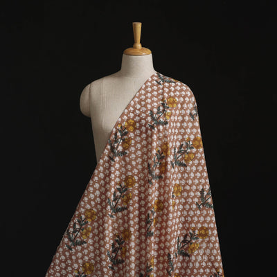 Cotton hand block sanganeri print fabric 18 - handcrafted