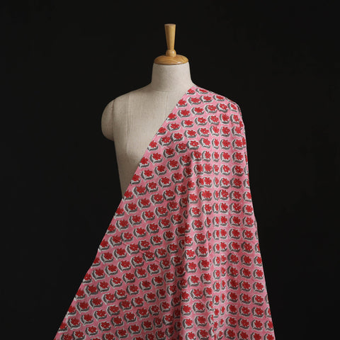 Cotton hand block sanganeri print fabric 21 - handcrafted