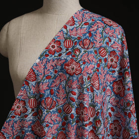 Cotton hand block sanganeri print fabric 26 - handcrafted