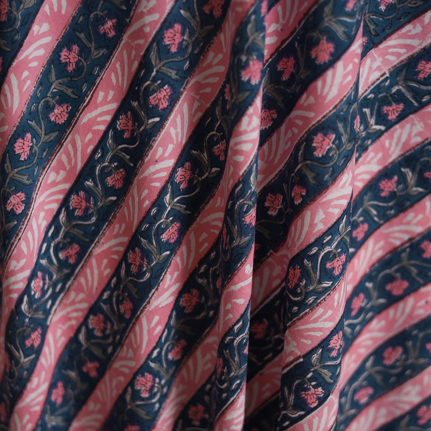 Cotton hand block sanganeri print fabric 28 - handcrafted