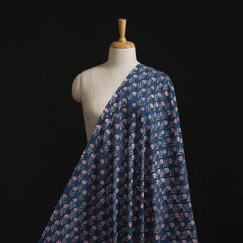Cotton hand block sanganeri print fabric 31 - handcrafted
