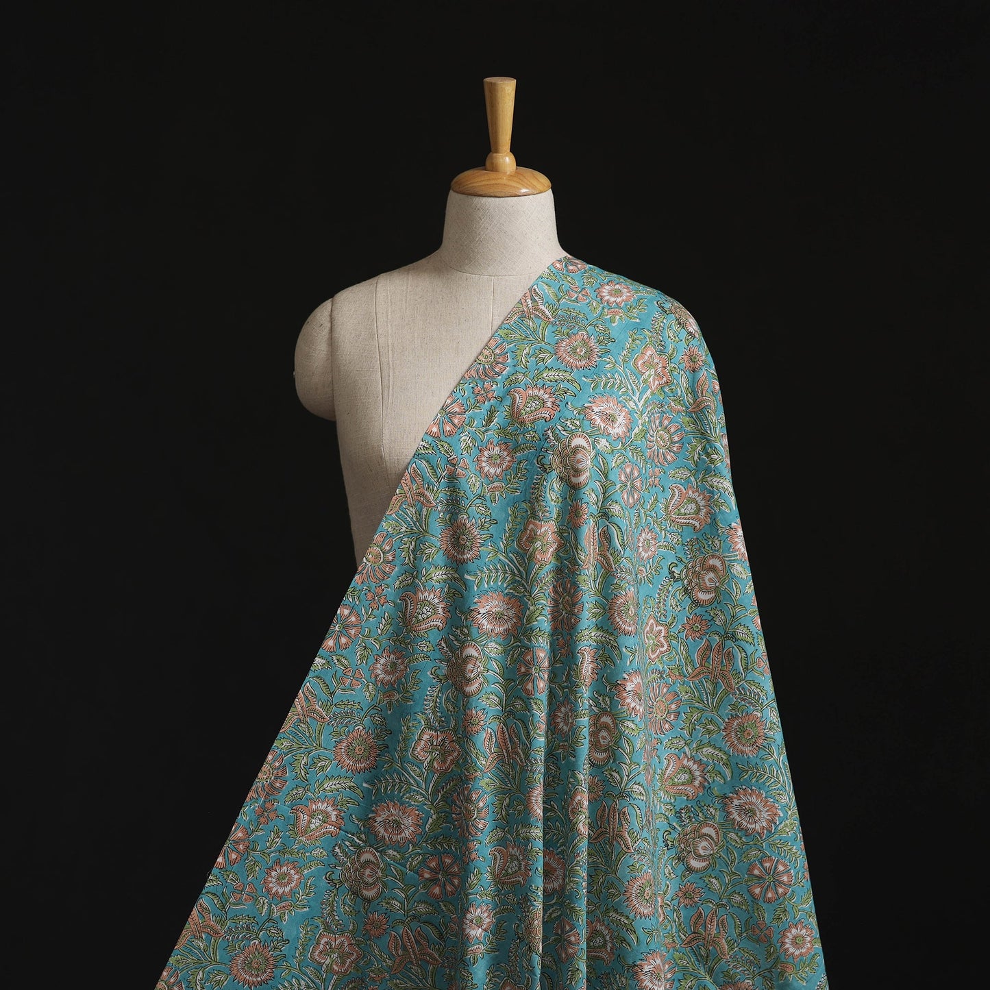 Cotton hand block sanganeri print fabric 33 - handcrafted