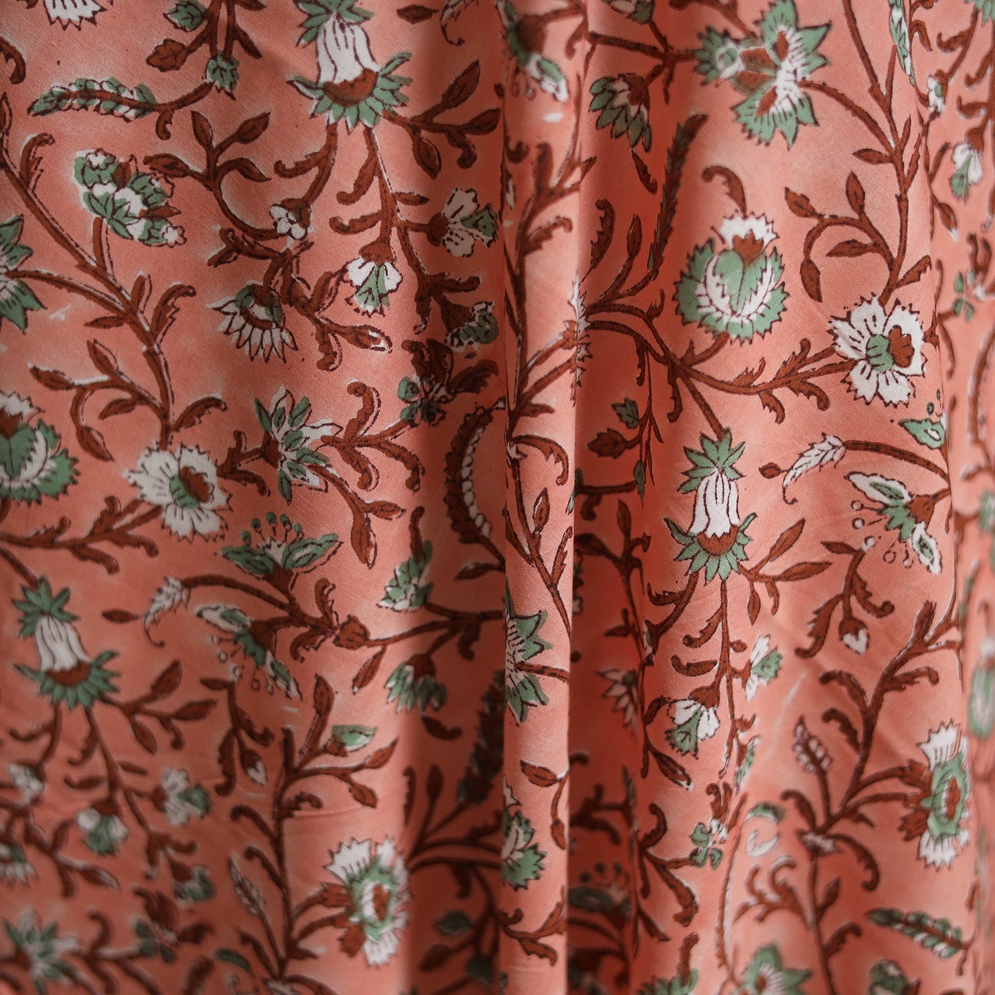 Cotton hand block sanganeri print fabric 34 - handcrafted