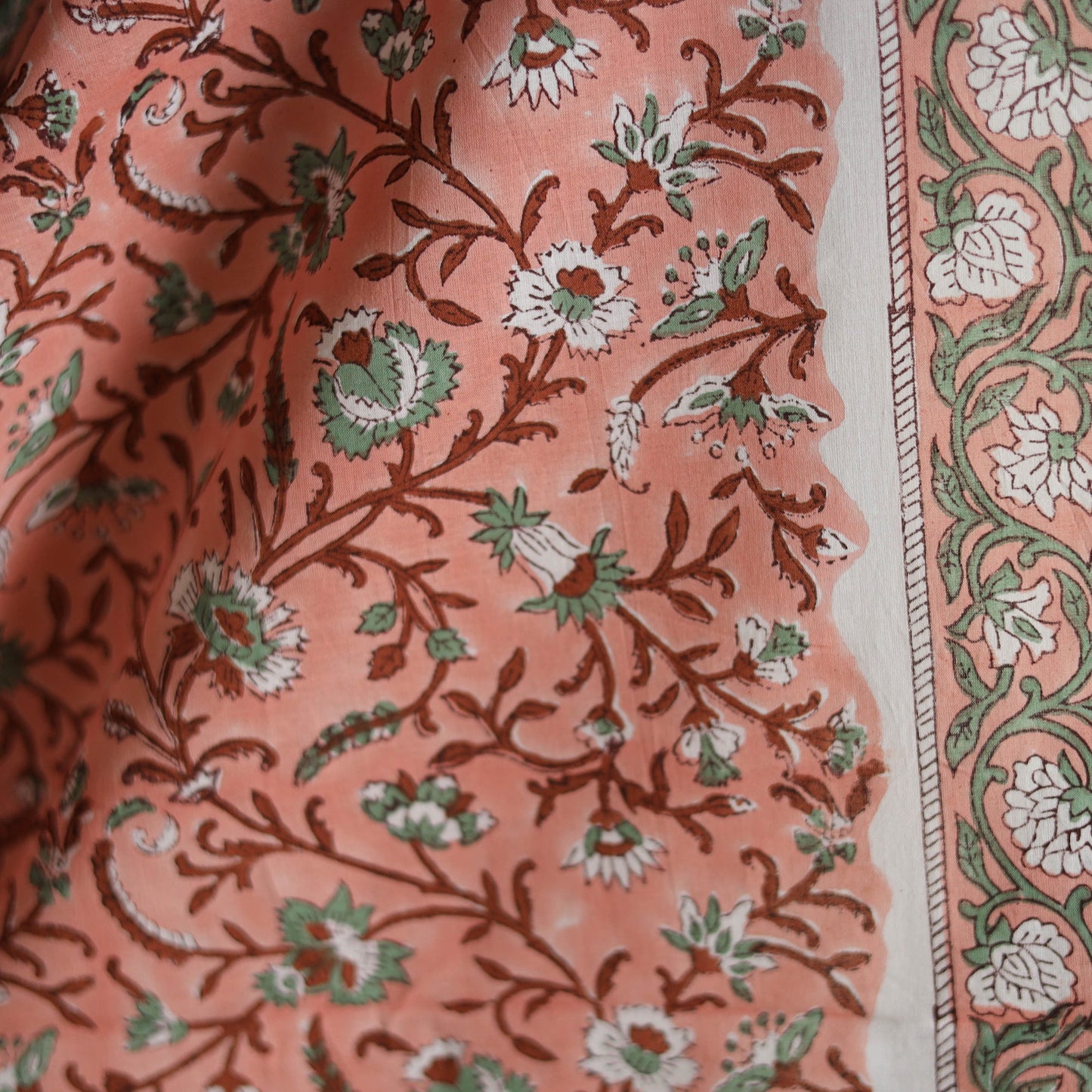 Cotton hand block sanganeri print fabric 34 - handcrafted