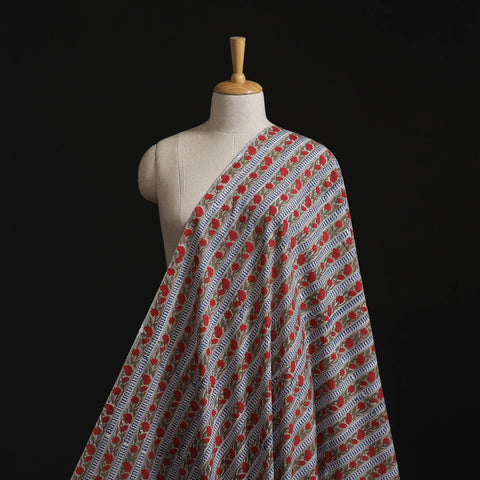 Cotton hand block sanganeri print fabric 35 - handcrafted