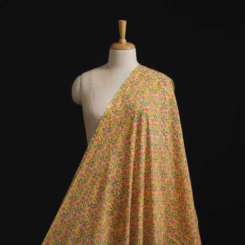 Cotton hand block sanganeri print fabric 36 - handcrafted