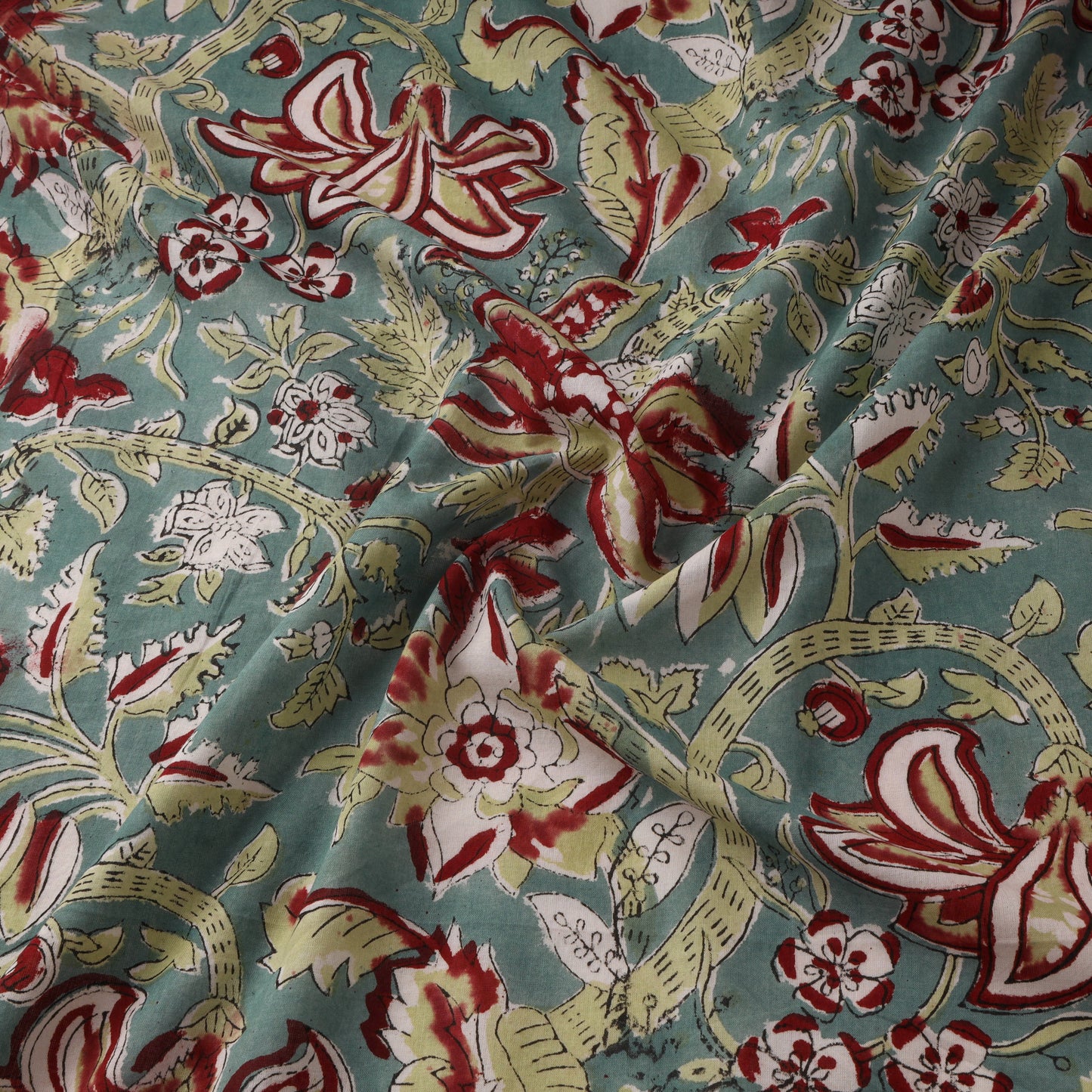 Cotton hand sanganeri fabric 02 - handcrafted