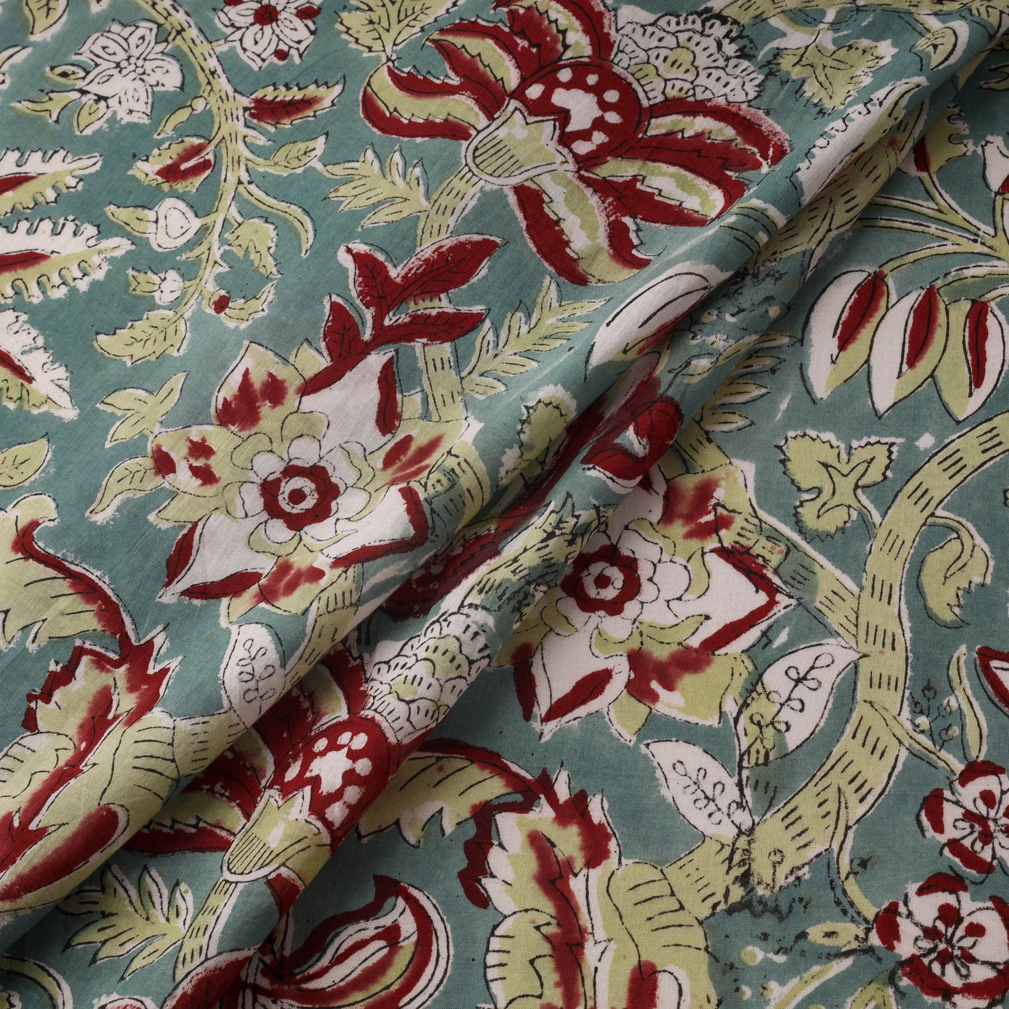 Cotton hand sanganeri fabric 02 - handcrafted