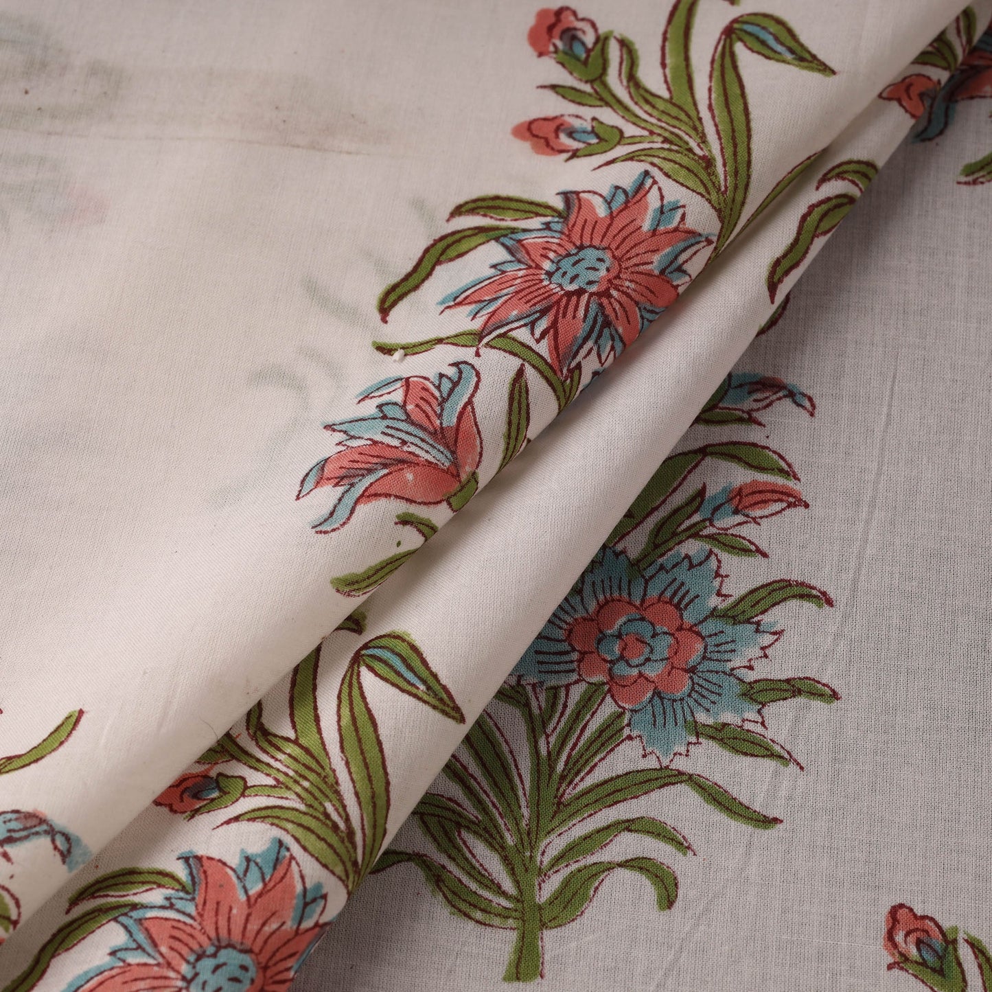 Cotton hand sanganeri fabric 05 - handcrafted