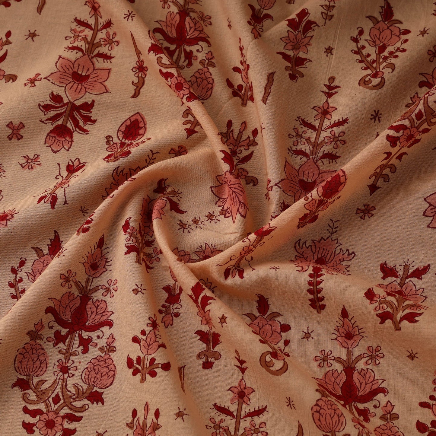 Cotton hand sanganeri fabric 08 - handcrafted