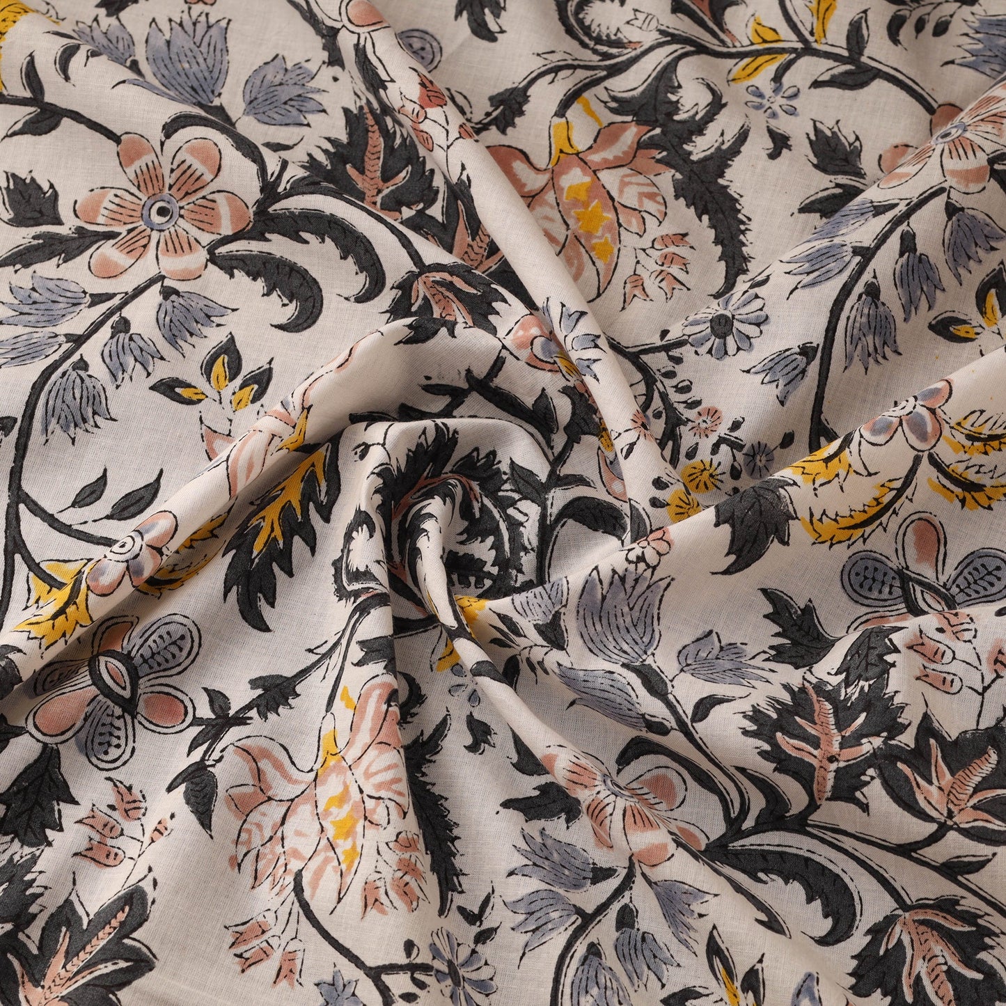 Cotton hand sanganeri fabric 40 - handcrafted