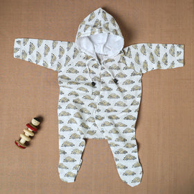  Cotton Handmade Baby Full Sleeves Long Romper/Sleepsuit 