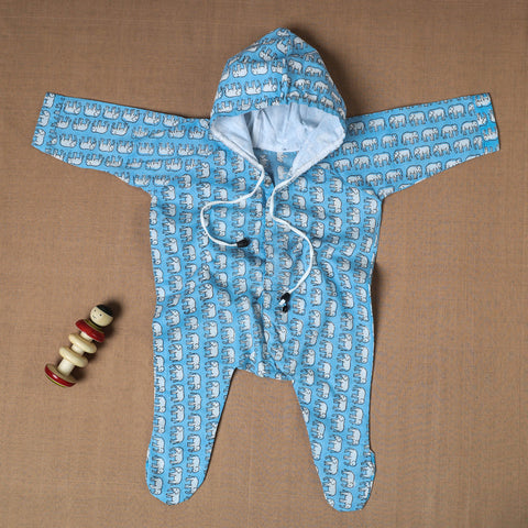  Cotton Handmade Baby Full Sleeves Long Romper/Sleepsuit 