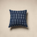 Cotton indigo bagru cushion cover 75 - handcrafted