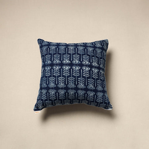 Cotton indigo bagru cushion cover 75 - handcrafted