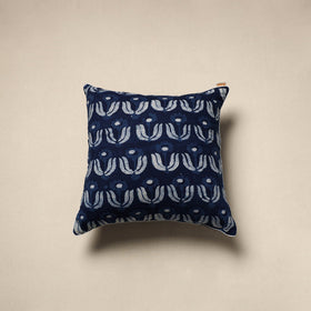 Cotton indigo bagru cushion cover 76 - handcrafted