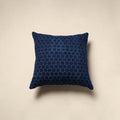 Cotton indigo bagru cushion cover 77 - handcrafted
