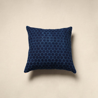 Cotton indigo bagru cushion cover 77 - handcrafted