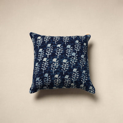 Cotton indigo bagru cushion cover 78 - handcrafted