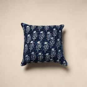 Cotton indigo bagru cushion cover 78 - handcrafted