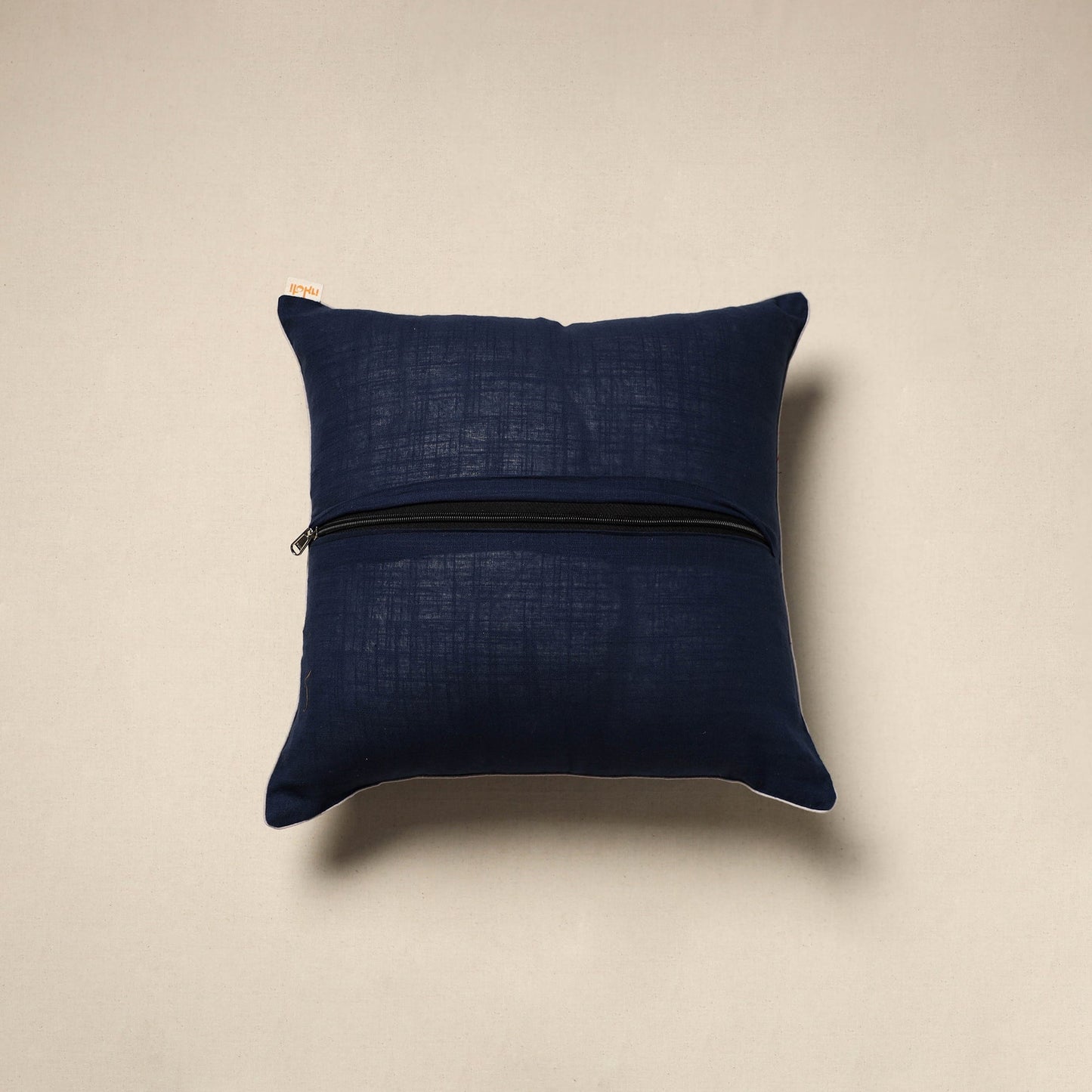Cotton indigo bagru cushion cover 78 - handcrafted
