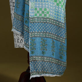Cotton jaipur printed dupatta 01 - handcrafted