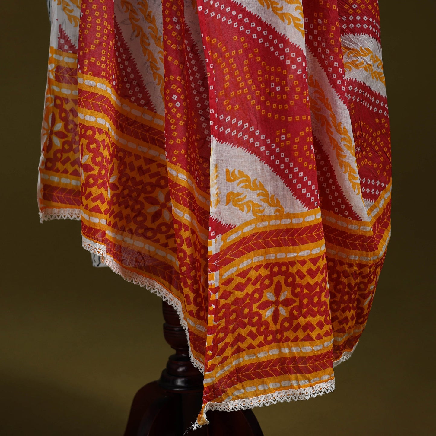 Cotton jaipur printed dupatta 02 - handcrafted