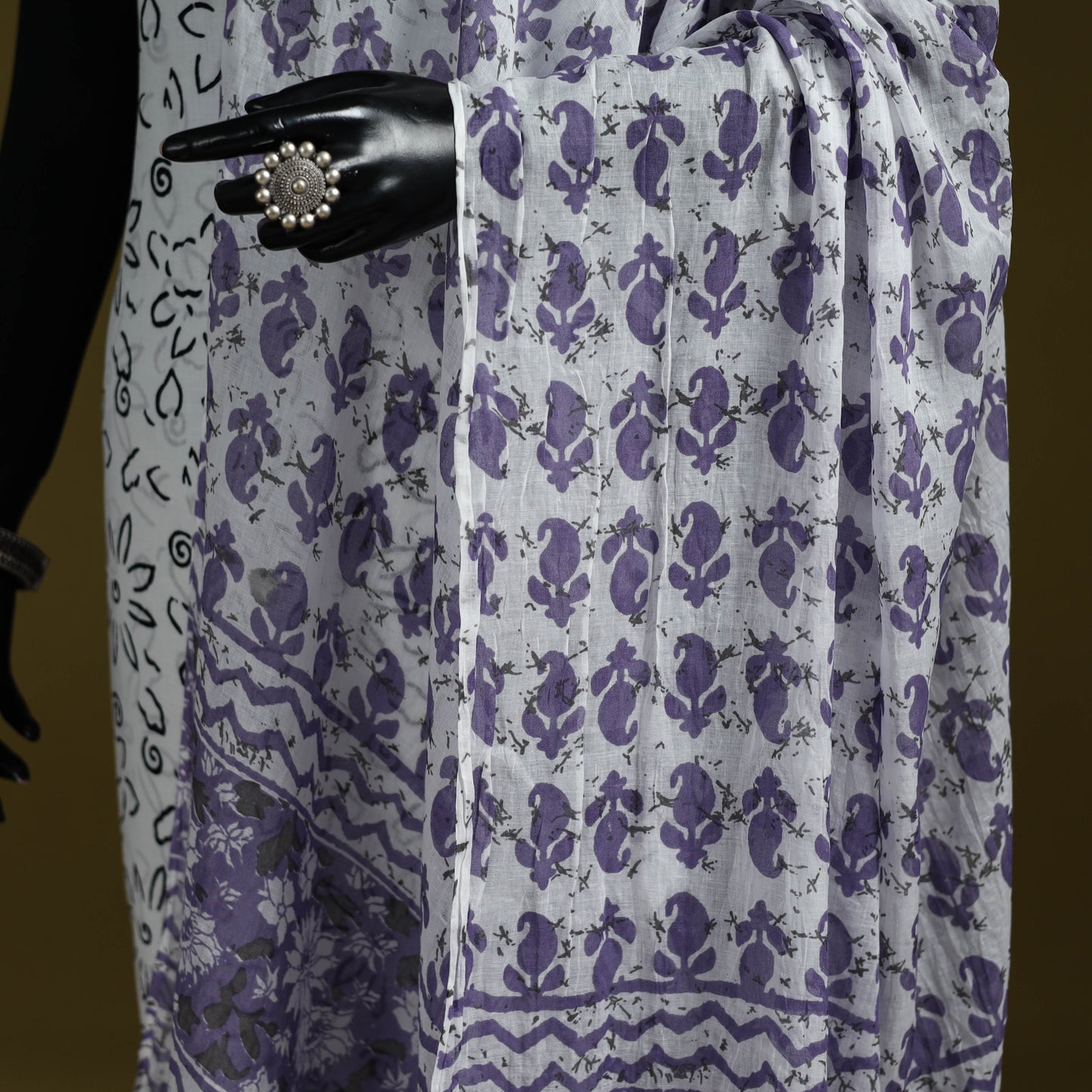 Cotton jaipur printed dupatta 03 - handcrafted