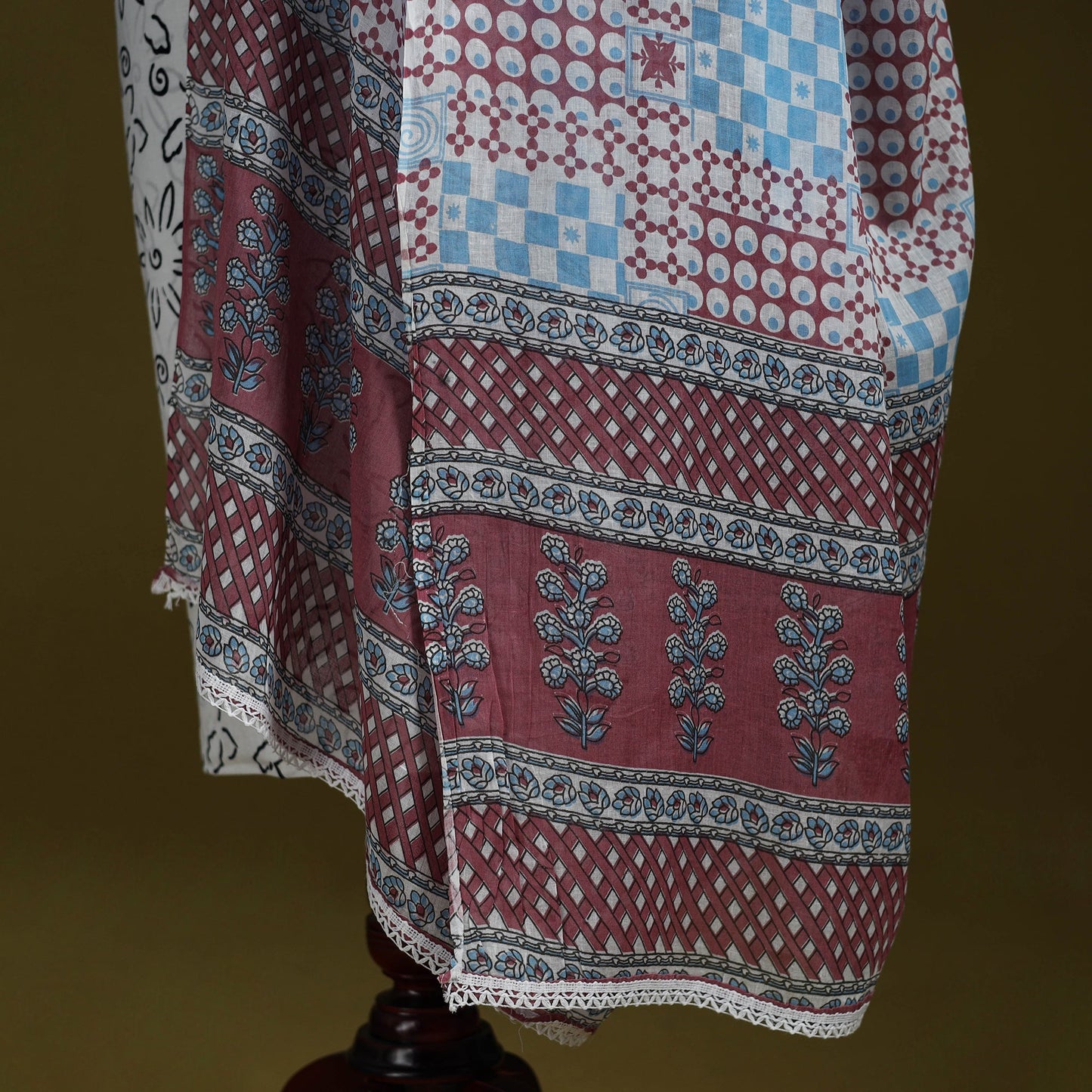 Cotton jaipur printed dupatta 04 - handcrafted