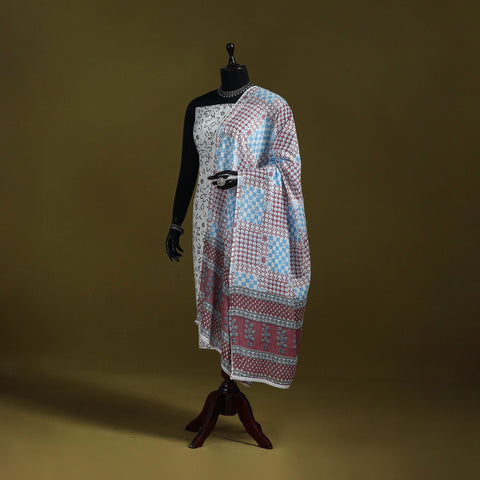 Cotton jaipur printed dupatta 04 - handcrafted