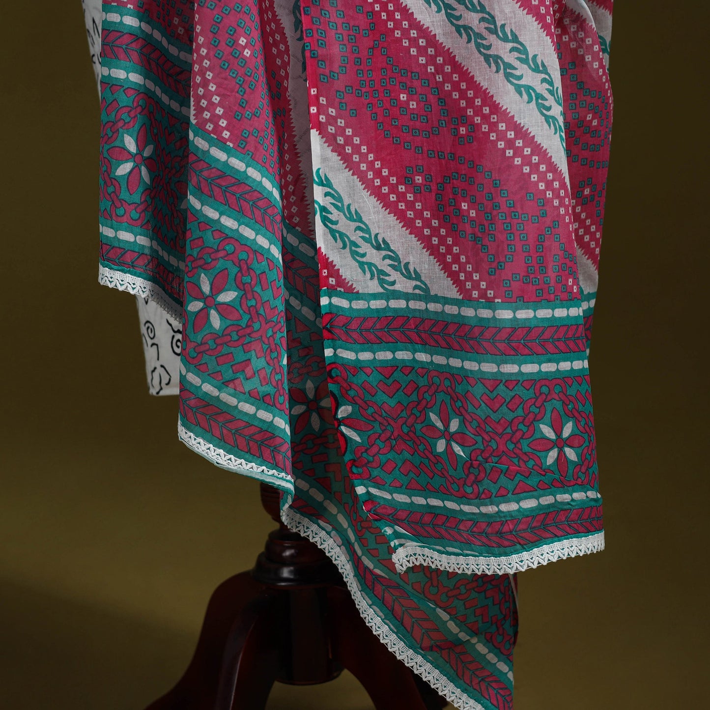 Cotton jaipur printed dupatta 05 - handcrafted