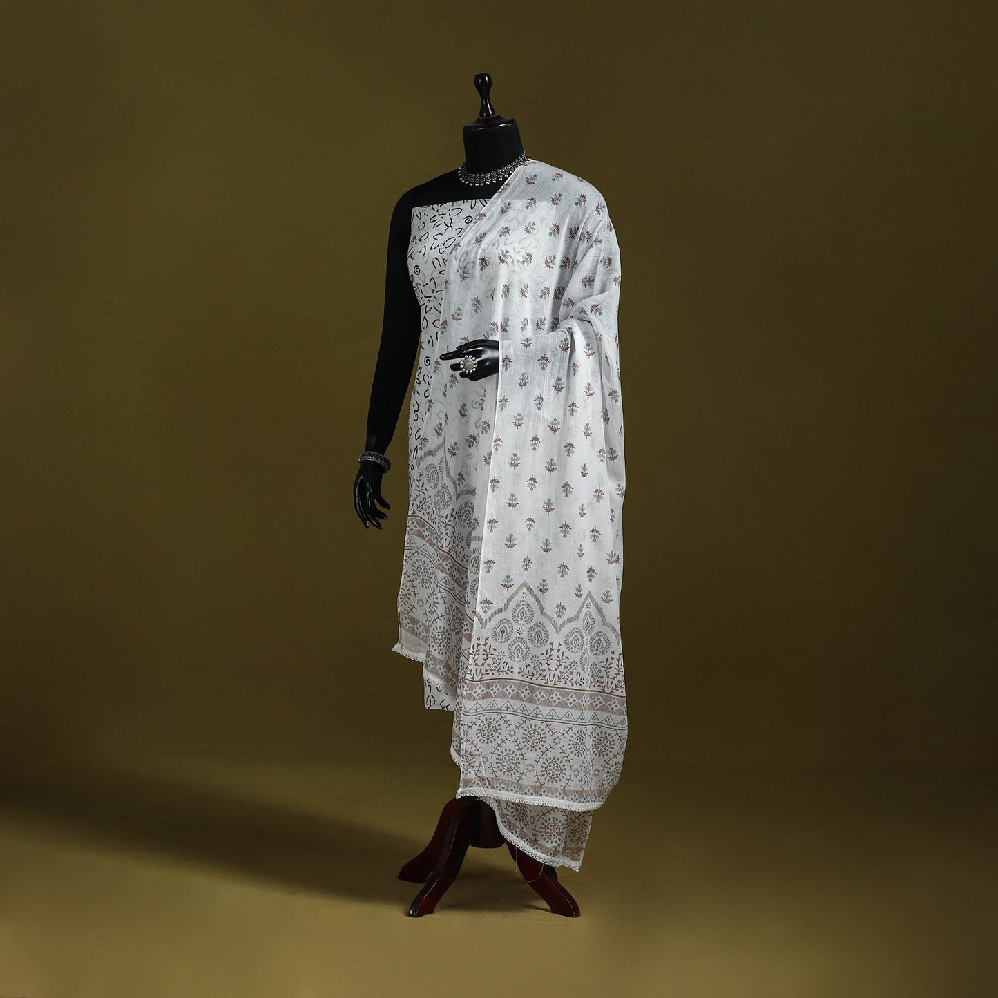 Cotton jaipur printed dupatta 06 - handcrafted