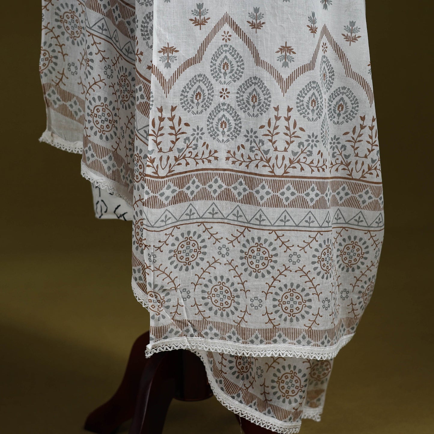 Cotton jaipur printed dupatta 06 - handcrafted