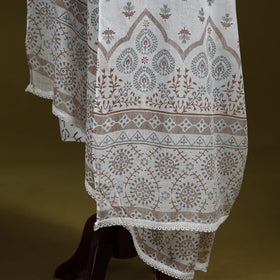 Cotton jaipur printed dupatta 06 - handcrafted