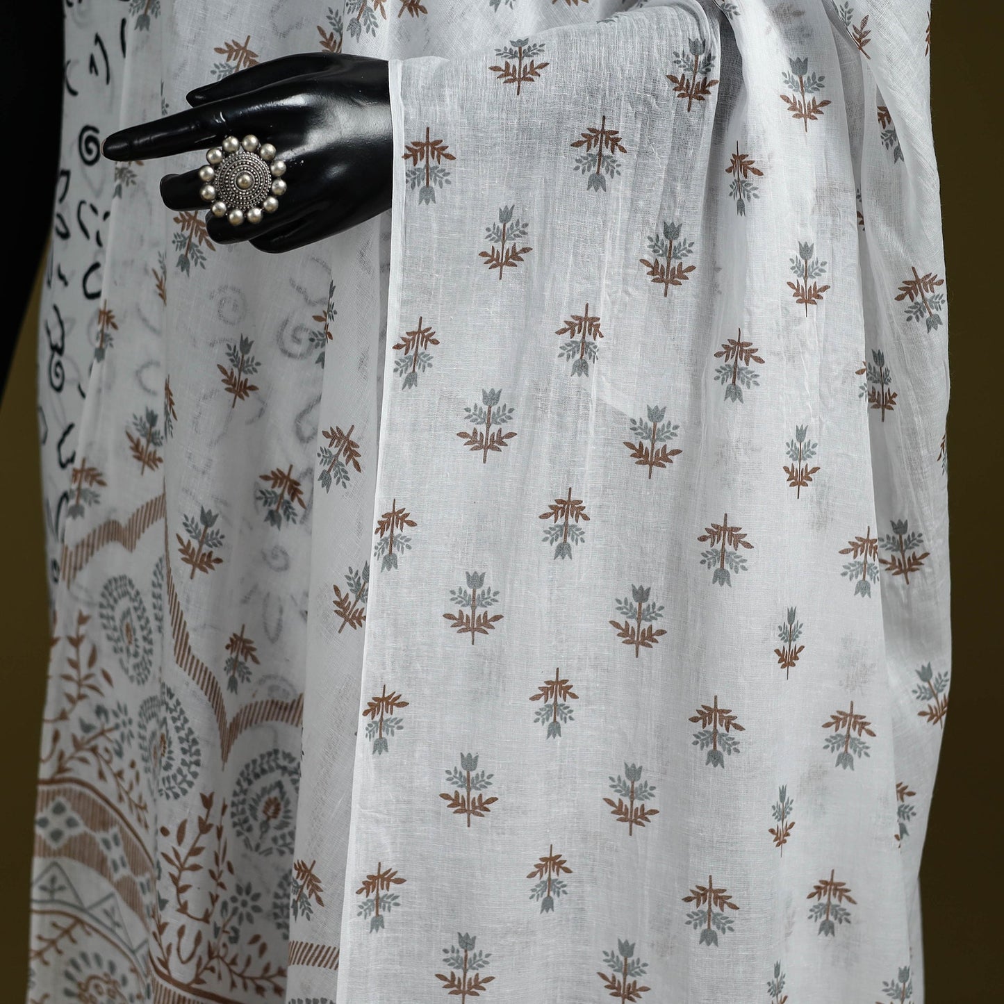 Cotton jaipur printed dupatta 06 - handcrafted