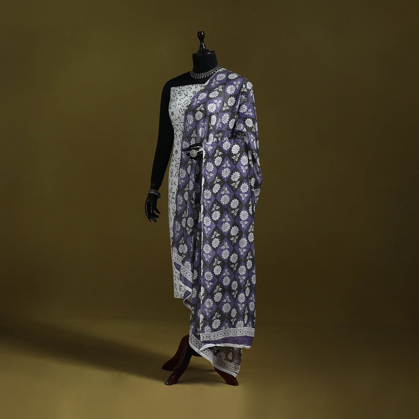 Cotton jaipur printed dupatta 07 - handcrafted