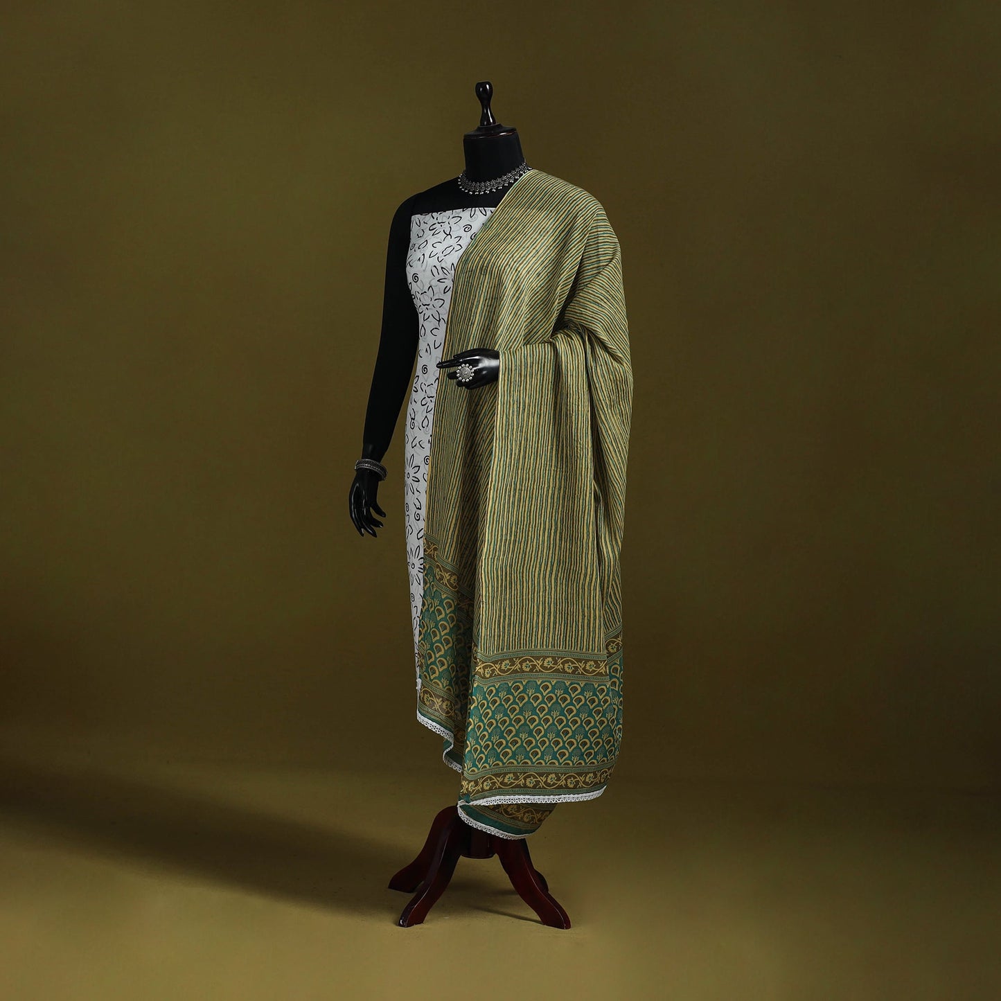 Cotton jaipur printed dupatta 08 - handcrafted