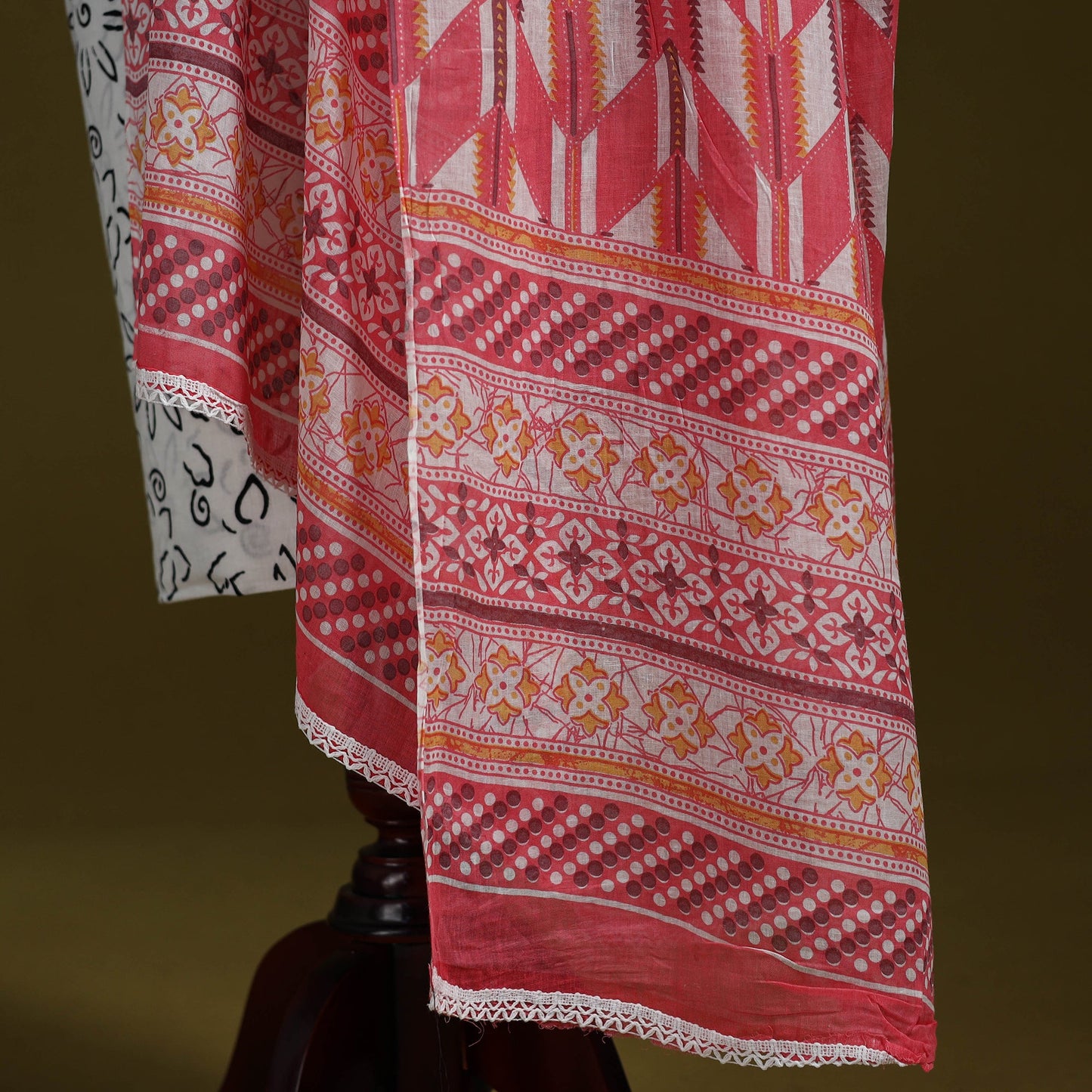 Cotton jaipur printed dupatta 09 - handcrafted