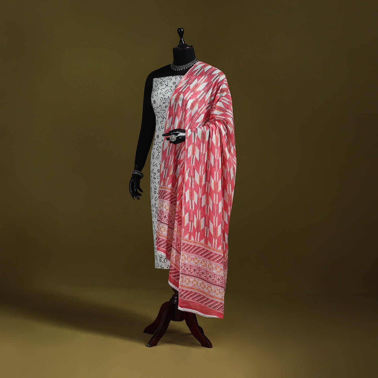 Cotton jaipur printed dupatta 09 - handcrafted