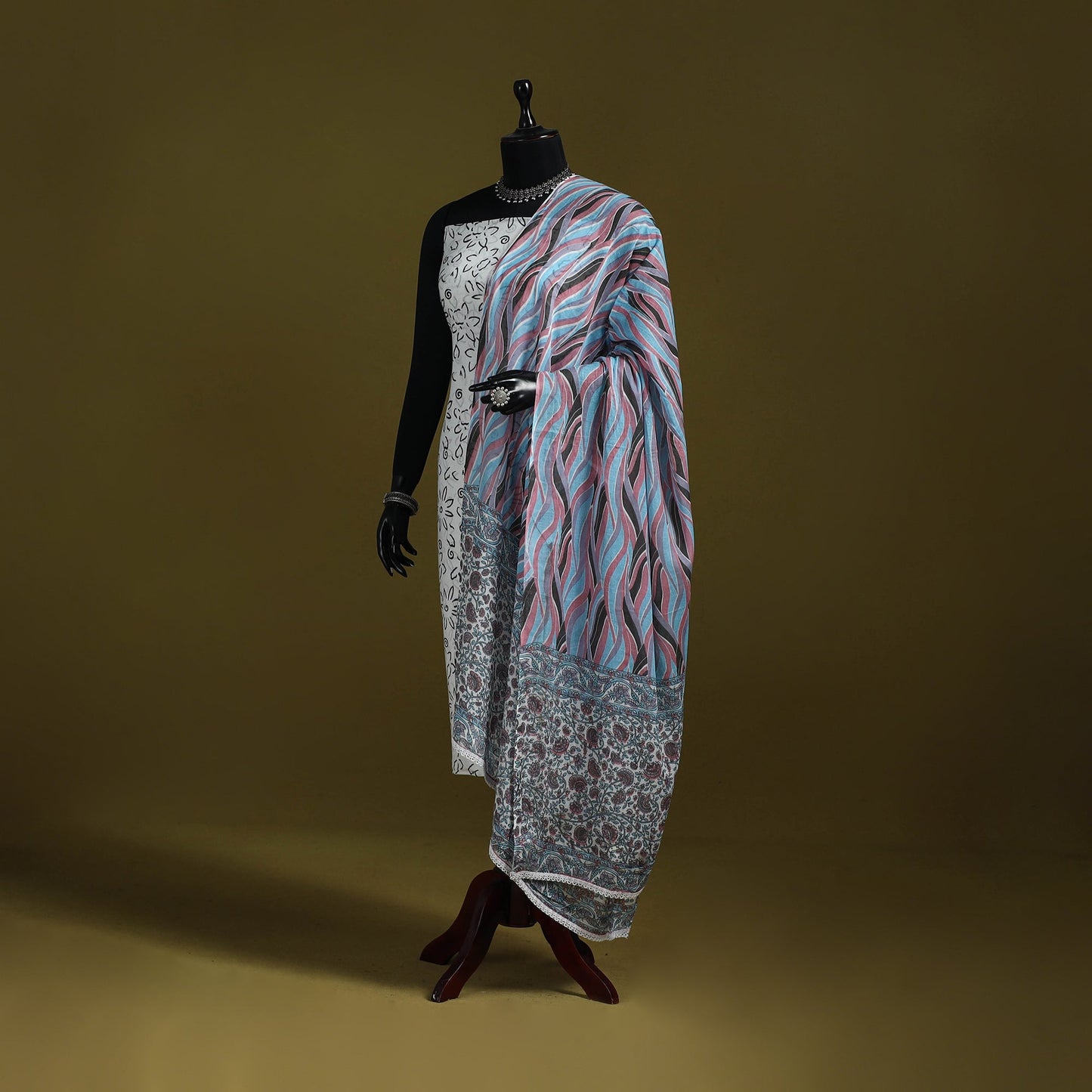 Cotton jaipur printed dupatta 10 - handcrafted