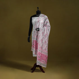 Cotton jaipur printed dupatta 100 - handcrafted